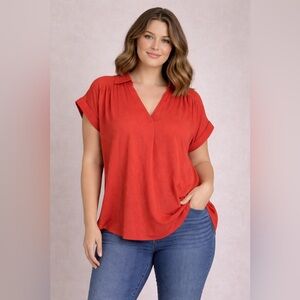 Böhme Coral Linen Blend Blouse | Size Small